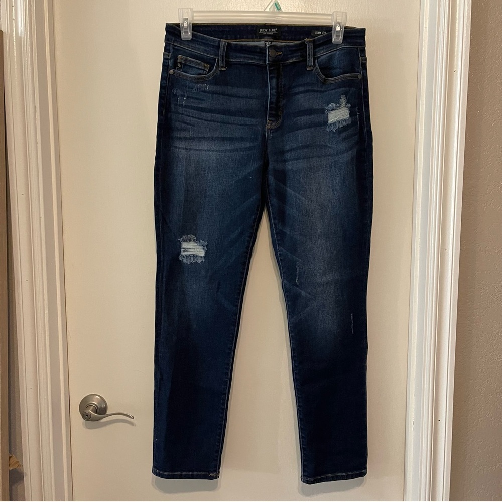 Judy Blue Dark Distressed Women's Jeans